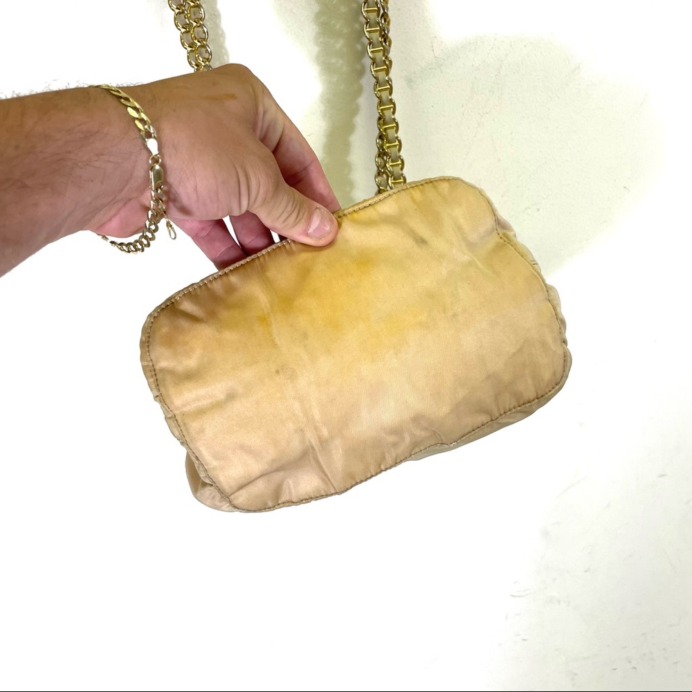 Prada Borsa in Tessuto Catena Panna Made in ITALY Vintage Early 90s - Picture 2 of 9